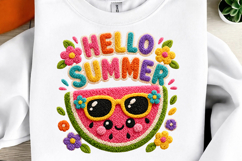 Faux Yarn Hello Summer Sublimation Png Product Image 1