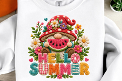 Summer Vibes Cow Sublimation Design Preppy Summer Collage Product Image 9