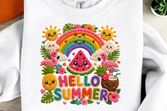 Faux Yarn Hello Summer Sublimation Png Product Image 1