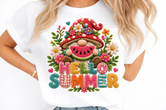 Faux Yarn Hello Summer Sublimation Png Product Image 2
