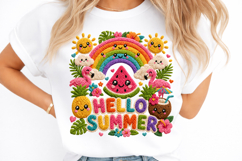Faux Yarn Hello Summer Sublimation Png Product Image 2