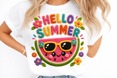 Faux Yarn Hello Summer Sublimation Png Product Image 2