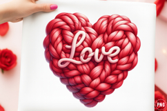Faux Yarn LOVE Valentines Day PNG Product Image 1