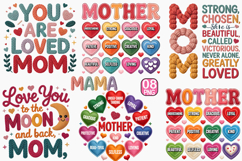 Mother's Day PNG, She is Mom PNG, Faux Yarn PNG Mama Product Image 1