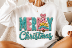 Faux Yarn Merry Christmas PNG Product Image 2