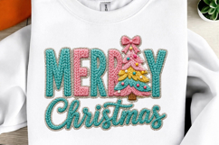 Faux Yarn Merry Christmas PNG Product Image 3