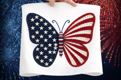 Patriotic American Flag Butterfly Png - Faux Yarn Patriotic Product Image 1