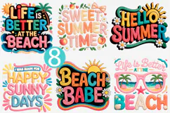 Faux Yarn Summer PNG, Beach Vibes Png Product Image 1