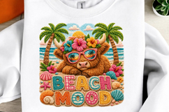 Summer Vibes Cow Sublimation Design Preppy Summer Collage Product Image 8