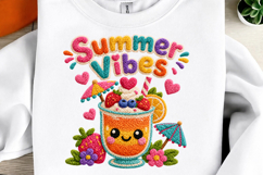 Faux Yarn Summer Vibes Sublimation Png Product Image 1