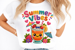 Faux Yarn Summer Vibes Sublimation Png Product Image 2