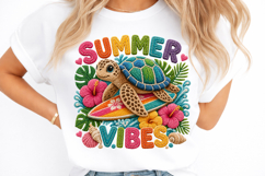 Faux Yarn Summer Vibes Sublimation Png Product Image 2