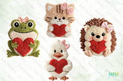 Faux Yarn Valentine Animal Clipart Product Image 1