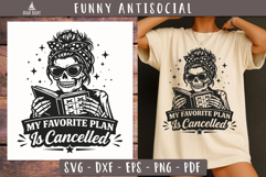 Favorite Plan Cancelled Skull SVG