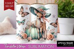 Fawn Halloween Tumbler Wrap Coquette Tumbler PNG Sublimation Product Image 1