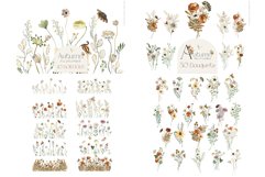 Autumn Wildflowers Watercolor Clip Art Product Image 8