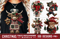 Christmas Patchwork Bundle 100 Designs PNGs Sublimation Product Image 16