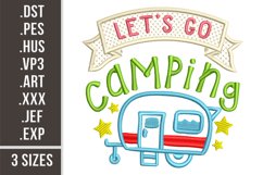 Let's Go Camping|Embroidery design Product Image 1