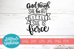 Handlettered SVG DXF, And though she be but little Product Image 1
