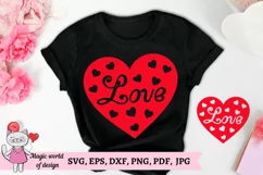 Red Heart of Hearts Valentine's Day, Cut File for Cricut Product Image 6