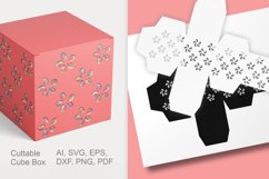 Tiny Flowers Patterned Cuttable Gift Box Repeating Holes SVG Product Image 2