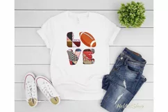 Love Football Sublimation design png file. Product Image 2