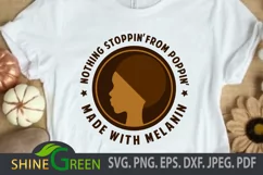 Melanin Poppin' SVG for Black Woman SVG, Black Girl SVG Product Image 1