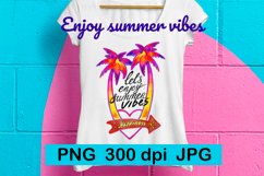Summer vibes| Watercolor clipart PNG Product Image 1