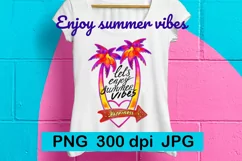 Summer vibes| Watercolor clipart PNG Product Image 1