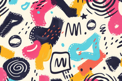 Vibrant Multicolored Hand Prints Background Wallpaper Product Image 1