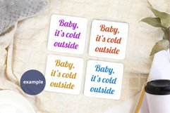Four Coasters Mockup on a Neutral Background PSD, PNG & JPG Product Image 3