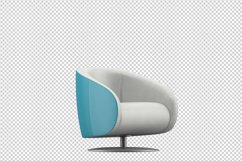 Isometric Arm Chair 3D isolated render Product Image 1
