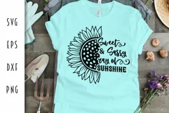 Sweet & Sassy Ray of Sunshine SVG - Sunflower Design Product Image 1