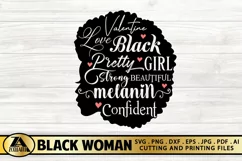Black Girl SVG Valentine Subway Art SVG Black Woman SVG Product Image 3