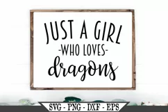 Funny Just A Girl Who Loves Dragons SVG Graphic Design Product Image 1