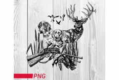 deer hunting png hunting with dogs sublimation Product Image 1