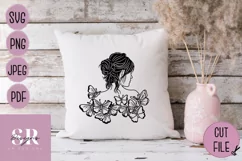 Butterfly woman SVG | vinyl cutting | Butterfly cut file Product Image 2