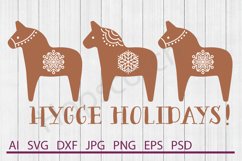 Horse SVG, Christmas Horses SVG, DXF File, Cuttable File Product Image 1