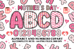 Mother&#039;s Day Alphabet clipart, mother’s day letters doodle Product Image 1