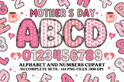 Mother's Day Alphabet clipart, mother’s day letters doodle Product Image 1