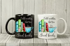 Cold Weather, Hot Tea and Good Books | Sublimation Design Product Image 3