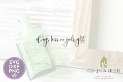Farmhouse SVG, Always Kiss Me Goodnight SVG Files, Wood Sign Product Image 2