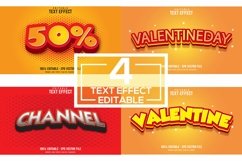 4 Text Effects editable words and fonts can be replaced Product Image 1