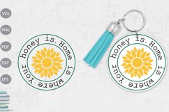 Home Is Where Your Honey Is Keychain SVG Design Product Image 1