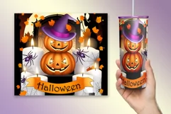 Halloween Tumbler Sublimation Design/ Tumbler Wrap Pumpkins Product Image 2