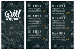 Restaurant or cafe menu BBQ with price. Engraving Product Image 2