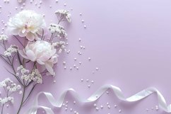 Minimalist Wedding Mockup. Wedding flat lay mockup backdrop Product Image 1