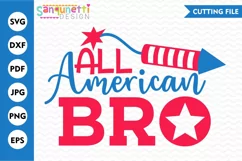 All American bro |patriotic SVG for boys Product Image 1