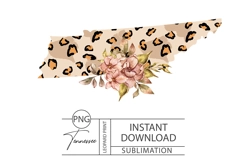 Tennessee sublimation. Leopard Tennessee clipart- png files Product Image 1