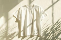 White T-Shirt Flat Lay Product Image 1